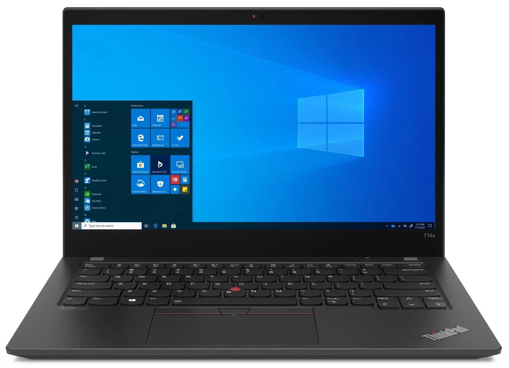 Lenovo ThinkPad T14s Gen 2 front view refurbished laptop | RenewedDubai UAE